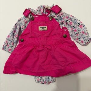 Oshkosh b gosh 2 piece skirt overall set.